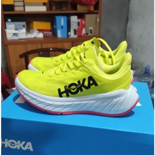 [พร้อมส่ง] ขายดี HOKA ONE Carbon X2 รองเท้าวิ่ง ดูดซับแรงกระแทก สีเหลือง 2023