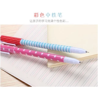 FYP ปากกาเจลสี 10แท่ง 10สี เส้นเล็ก เขียนลื่น ขนาด 0.38มม.Colorful Gel Pen Set ลายน่ารัก