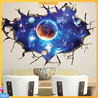 (Bakilili) 3 d outer space planet สติ๊กเกอร์ diy สําหรับติดตกแต่งผนังบ้าน