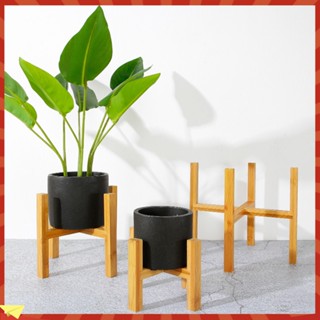 (londonvg) Wood Flower Pot Bonsai Rack Holder Home Garden Indoor Display Plant Stand Shelf