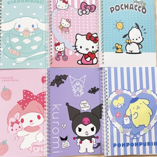 🍒Swoan59🍒 Sanrio สมุดโน๊ต A5 My Melody Cinnamorol Kuromi ลายการ์ตูนน่ารัก เครื่องเขียนของนักเรียน