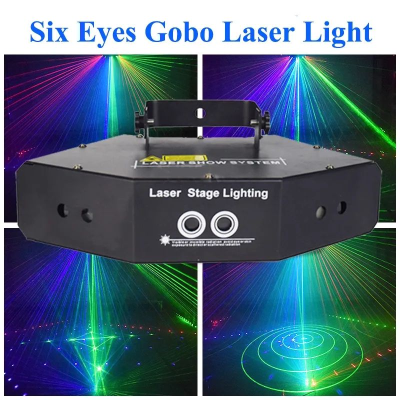 LED Laser RGB 6EYE ,ไฟเลเซอร์,ไฟปาร์ตี้,ไฟเวที,ไฟติดตั้งผับ ,รุ่น ไฟเลเซอร์ 6ตา RGB