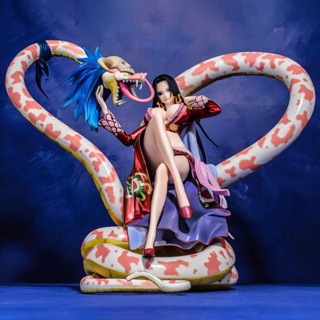 Figure One Piece [รุ่นคุณภาพสูง] Anime Snake Princess มือถือ Hancock Snake Lady นั่งฉากคุณภาพสูงรุ่นตกแต่งรูปปั้นโมเดล