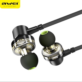 Awei Yongwei Z1 หูฟังอินเอียร์ แบบมีสาย ไดนามิกคู่ คุณภาพเสียงพิเศษ Quad-core Drive Elbow Earplugs In-Ear Classic