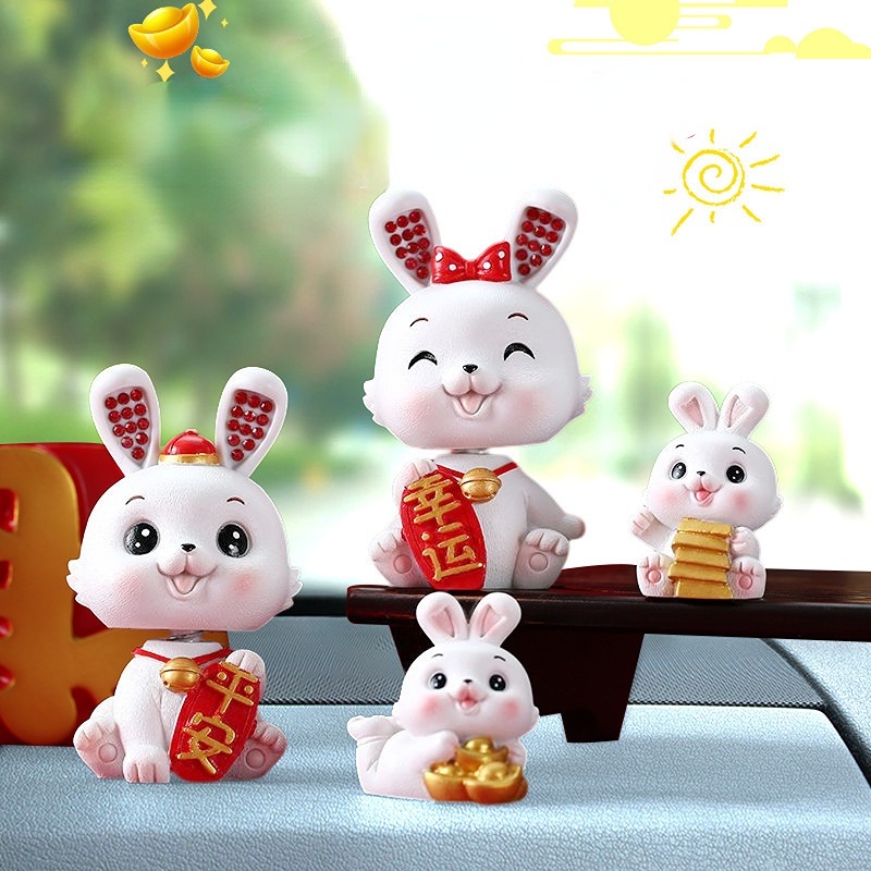 Auto Parts Car Interior Accessories Lovers Rabbit Car Decoration Dashboard  Car Accessories Cute Cre