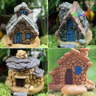 【AG】Mini Stone House Decoration Fairy Garden Miniature Craft Landscape Decors