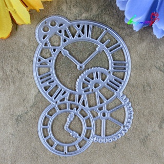 【AG】Clocks Time Gear DIY Scrapbooking Cutting Die Metal Stencil Embossing Craft