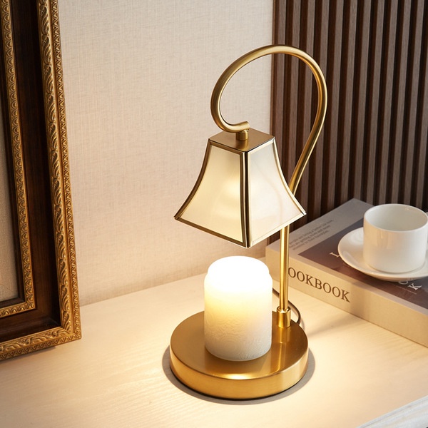ใหม่ Amazon Fire Free Aromatherapy Vintage Glass Scented Wax Lamp Candle Essential Oil Melting Candle Lamp Bedroom Atmos