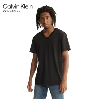 CALVIN KLEIN เสื้อยืดผู้ชาย ทรง Regular รุ่น J320987 BEH - สีดำ