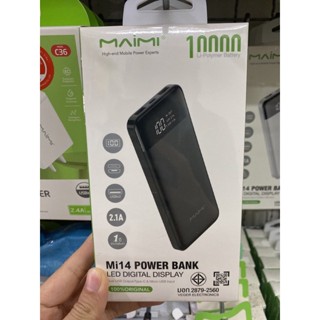 พร้อมส่ง🇹🇭Powerbank แบตสำรอง ยี่ห้อ Maimi รุ่น Mi14 มี มอก 10000mah Lcd แบตสำรองมี มอก. มีรับประกัน1ปี