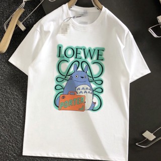 Loewe เสื้อยืดคอกลม แขนสั้น พิมพ์ลาย แฟชั่นฤดูร้อน สําหรับผู้ชาย 2022