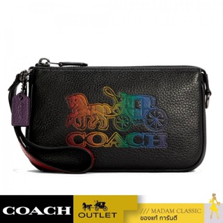 ของแท้ 💯% กระเป๋าคล้องมือ COACH C6902 NOLITA 19 WITH HORSE AND CARRIAGE (QBM2)