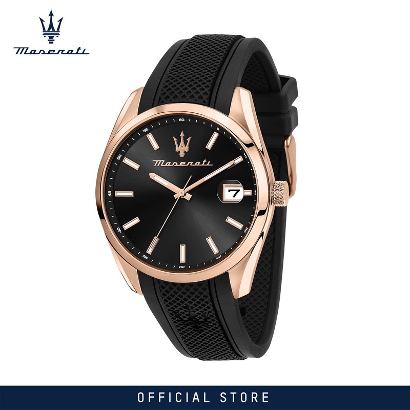 【2 Years Warranty】 Maserati Attrazione 43mm Men's Quartz นาฬิกาข้อมือ R8851151002 With Luminous Dial Hands