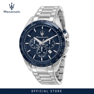 [2 Years Warranty] Maserati Traguardo 45mm Case Mens Chronograph Quartz Stainless Steel Watch R8873612043