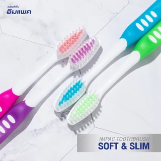 Impac แปรงสีฟันอิมแพค Soft&Slim 12 ด้าม