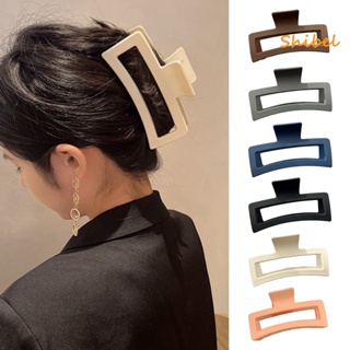 HOT_ ผม Claw ขนาดใหญ่สแควร์ Strong Claw Hollow OUT Headwear Elegant คลิปผมปูผู้หญิง SHARK Hair Hairpin เครื่องประดับผม