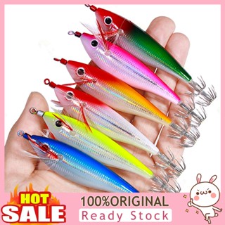 [B_398] 10cm/10g Luminous Shrimp Bait Jigging Simulation 3D Fisheye Sharp Squid Prevent Escape Universal Sea Fishing Artificial Hard Lure Bait Fishing Tackle