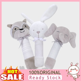 [B_398] Baby Rattle Toy Cute Cartoon Fox Rabbit Elephant Soft Hand Emotional Comfort Sensory Toys Animal Doll Rattle Infant Gripping Toy Boys Girls Gift