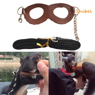 HOT_ สายรัดกระรอก Anti-knot Anti-biting Faux Leather Pet Leash Chest Strap Life