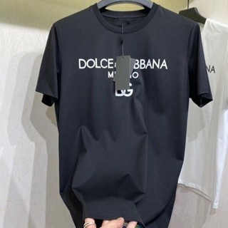 เสื้อยืดแขนสั้น คอกลม พิมพ์ลายตัวอักษร Dolce &amp; Gabbana คุณภาพสูง แฟชั่นฤดูร้อน สําหรับผู้ชาย