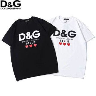 เสื้อยืดแขนสั้น พิมพ์ลาย Dolce &amp; Gabbana DG แฟชั่นฤดูใบไม้ผลิ และฤดูร้อน สําหรับผู้ชาย และผู้หญิง 2023