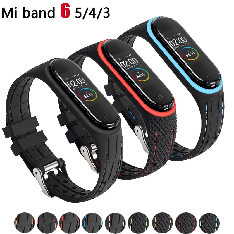 ﹊◇❧Silicone Strap For Xiaomi Mi band 6 5 4 Bracelet Sport belt Smartwatch watchband replacement bracelet for mi band 3 4