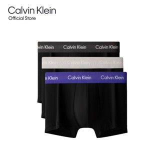 Calvin Klein กางเกงในชาย แพ็ค 3 ชิ้น Cotton Stretch ทรง Low Rise Trunk รุ่น U2664 H4X - สี MultiColor