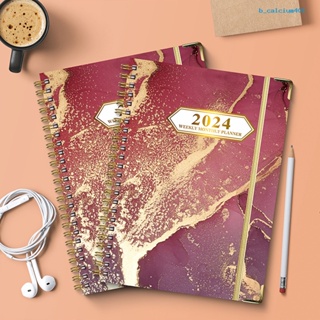 Calciwj Coil Notebook 2024 Planner Ample Writing Space with Dividers Checkboxes Daily Schedule Note
