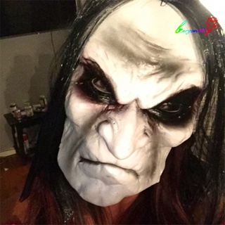 【AG】Halloween Scary Zombie with Black Hair Ghost Mask Breathable House Prop