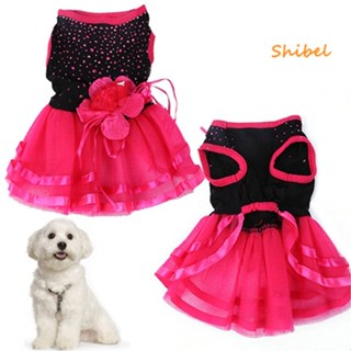 HOT_ สุนัข Rose Gauze Tutu ชุดกระโปรงลูกสุนัขแมวเจ้าหญิงเสื้อผ้าเครื่องแต่งกาย