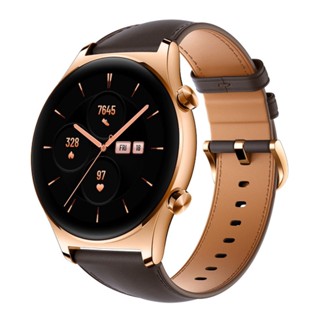 Honor Watch GS 3 Smartwatch ( Classic Gold, Brown Leather Strap ), MUS-B19