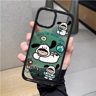 เคสโทรศัพท์มือถืออะคริลิคใส แบบแข็ง ลายสุนัขน่ารัก สําหรับ iphone 14promax 11 13 12 7Plus 8 X XS Max