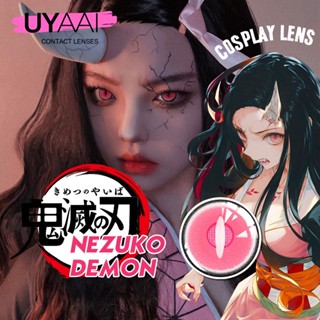 Uyaai คอนแทคเลนส์คอสเพลย์ ลายการ์ตูนอนิเมะ Demon Slayer Nezuko