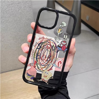 เคสโทรศัพท์มือถืออะคริลิคใส แบบแข็ง พิมพ์ลายกราฟฟิตี้ สําหรับ iphone 14promax 11 13 12 7Plus 8 X XS Max