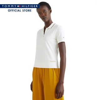 Tommy Hilfiger เสื้อโปโลผู้หญิง รุ่น WW0WW37547 YBL - สีขาว