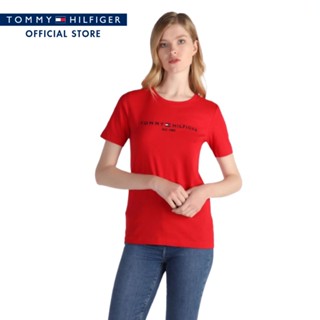 Tommy Hilfiger เสื้อยืดผู้หญิง รุ่น WW0WW32806 XLG - สีแดง