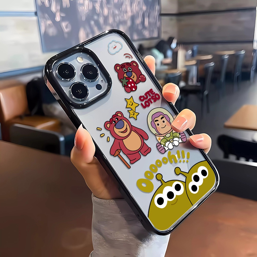 เคสอะคริลิคใส แบบแข็ง กันกระแทก ลาย Toy Story น่ารัก สําหรับ iphone 14 Pro Max 11 13 12 7 Plus 8 X XS Max