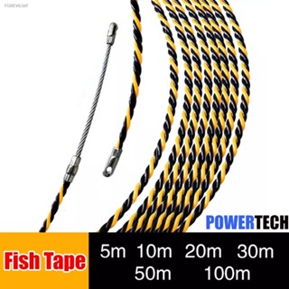 พร้อมสต็อก Fish Tape ฟิตเทป ดึงสายไฟในท่อ ความยาว 10 15 20 25 30 50 M แถมตะกร้อ