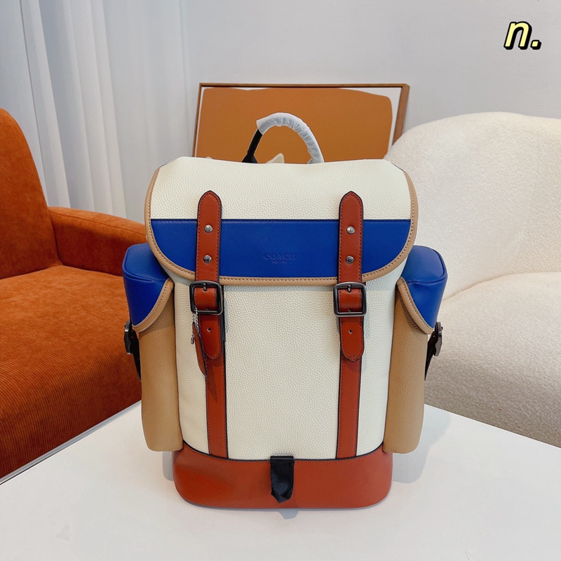 ⊙◑♣Coach 2023 Hot Style Backpack Men and Women with Money Fashion Joker The Large Capacity Durable Classic Travel เจ็ดสี