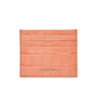 Coccinelle รุ่น Metallic Croco Shiny Soft 129501 กระเป๋าใส่บัตร สี GERANIUM