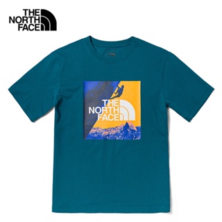 THE NORTH FACE M S/S CLIMBING GRAPHIC TEE - AP - BLUE CORAL เสื้อยืดแขนสั้น เสื้อผ้า เสื้อผ้าผู้ชาย