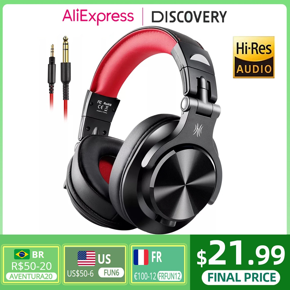 หูฟังเกมมิ่ง หูฟังไอโฟน Oneodio A71 Original DJ Studio Headphones ชุดหูฟังแบบมีสายแบบพกพาพร้อม Stock