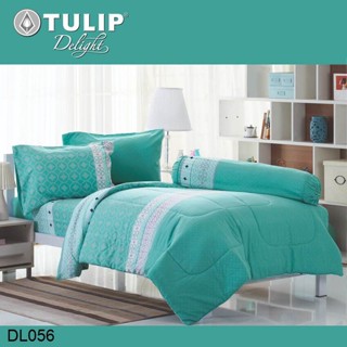 Tulip Delight ผ้าปูที่นอน (ไม่รวมผ้านวม) 3.5ฟุต 5ฟุต 6ฟุต พิมพ์ลาย กราฟฟิก DL056 #ทิวลิปดีไลท์ เครื่องนอน ชุดผ้าปู