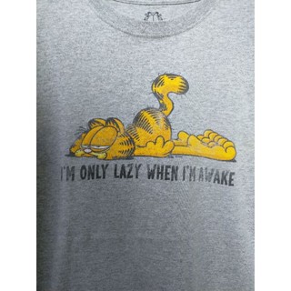 เสื้อยืด มือสอง ลายการ์ตูน Garfield อก 44 ยาว 29