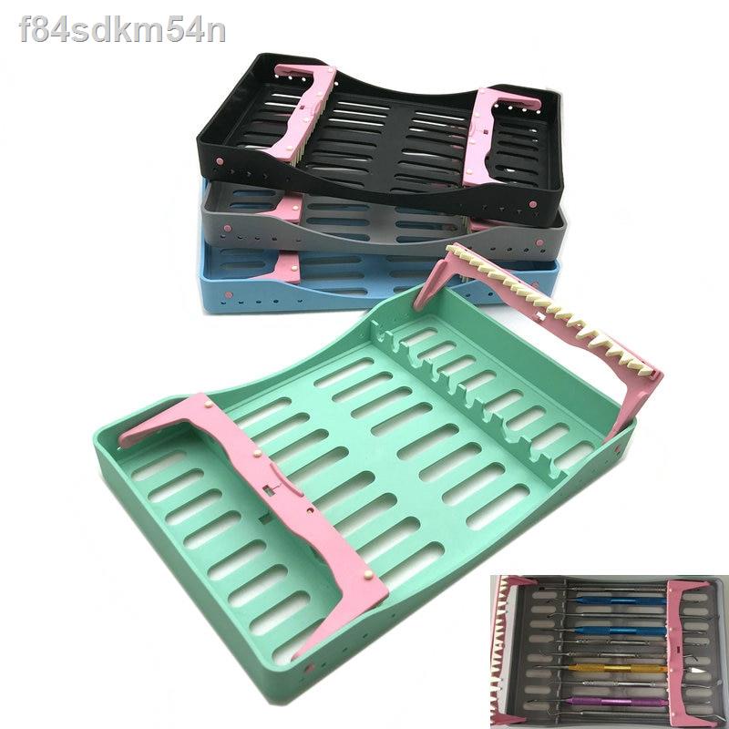Dental Sterilization Box with 10 Holders Tips handles Instrument Autoclavable