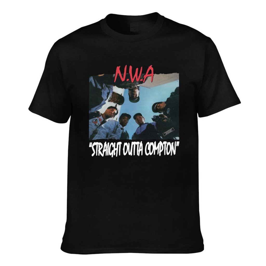 ✼เสื้อยืดผ้าฝ้ายผู้ชาย Nwa Straight Outta Compton