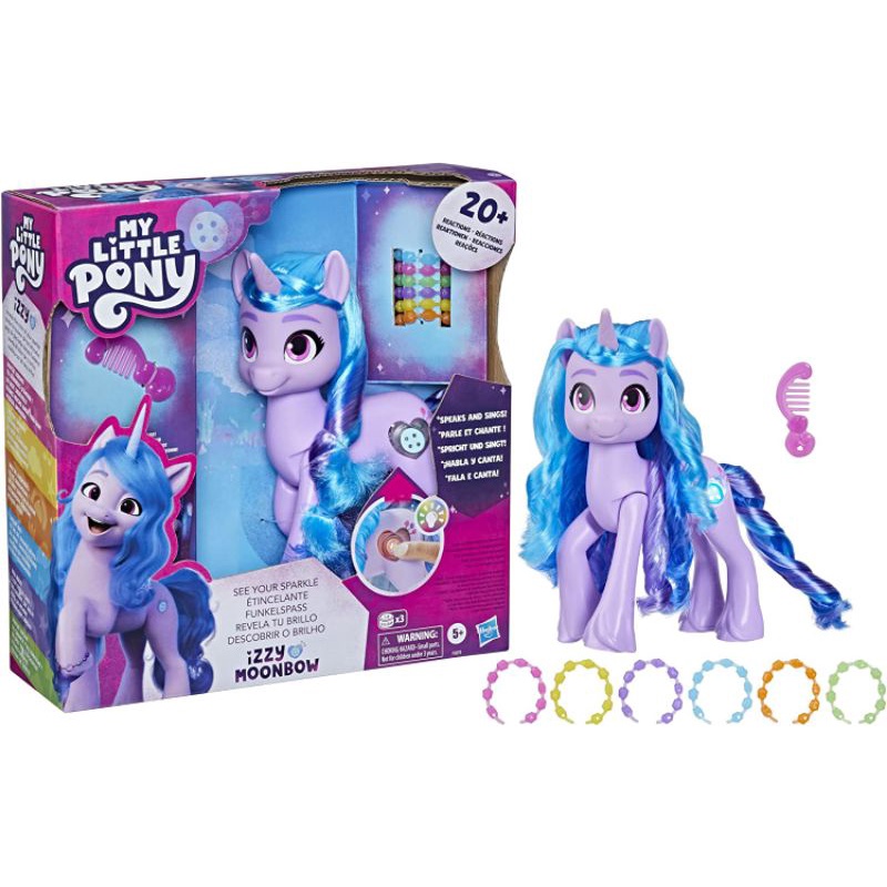 My Little Pony Izzy Moonbow See Your Sparkle 8-Inch Unicorn with Sounds, Music, and Lights มายลิตเติ