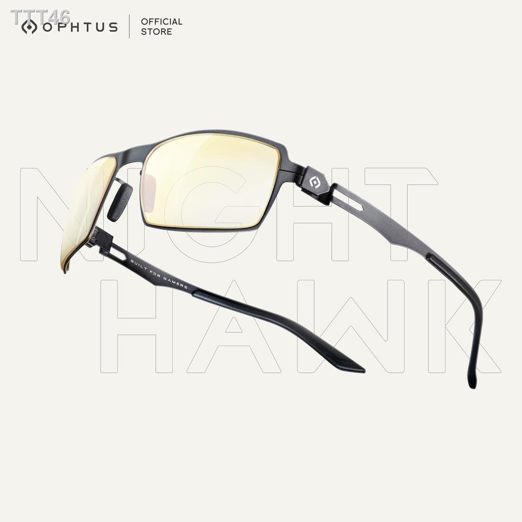 ☏OPHTUS แว่นกรองแสงสำหรับเกมเมอร์ รุ่น Nighthawk เลนส์ RetinaX Amber