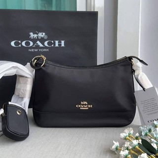 📮(พร้อมส่ง)กระเป๋าสะพายCoach Nylon Ellis Shoulder Bag Black Multi CA205 ผ้าไนล่อน