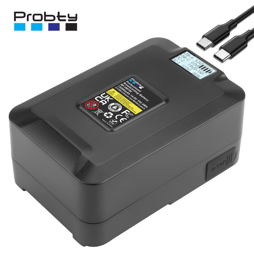 V Mount Battery 14.8V 13000MAh For Sony V-Lock BP Batteries กล้องวิดีโอออกอากาศ LED Video Light Blac